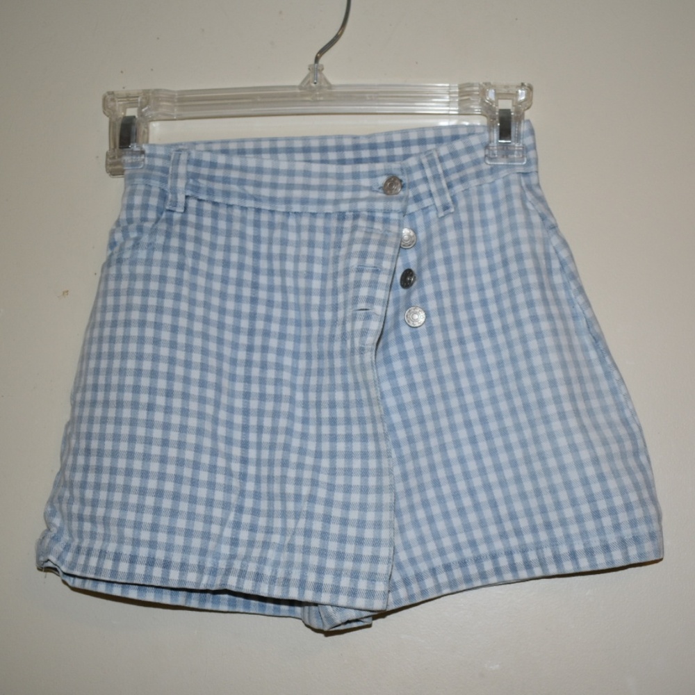 Girls Jean plaid skort